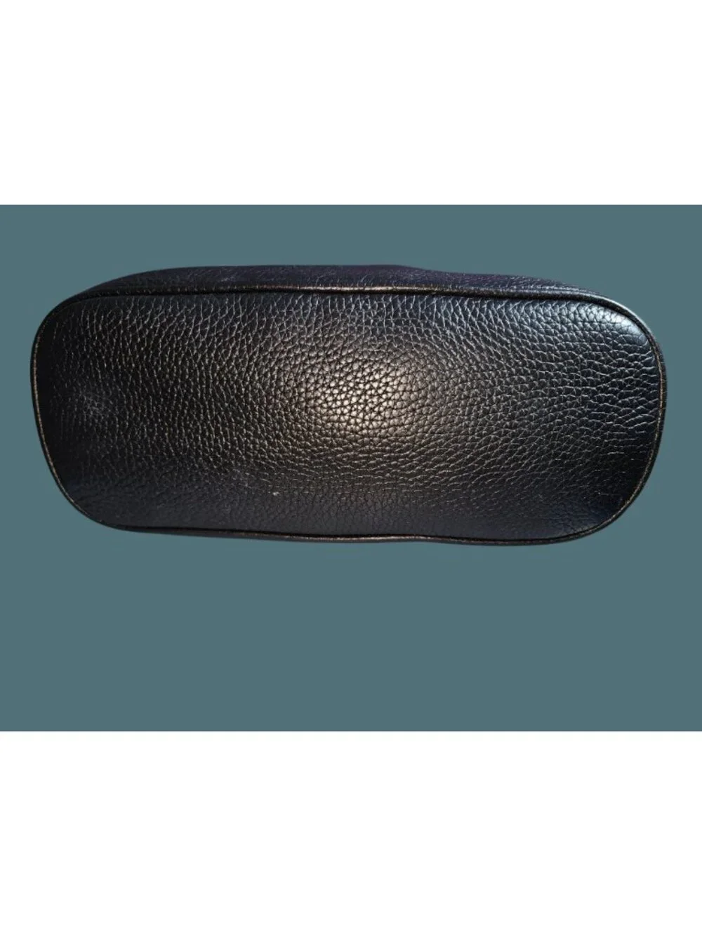 Michael Kors Rhea Black Pebbled Leather Shoulder Bag